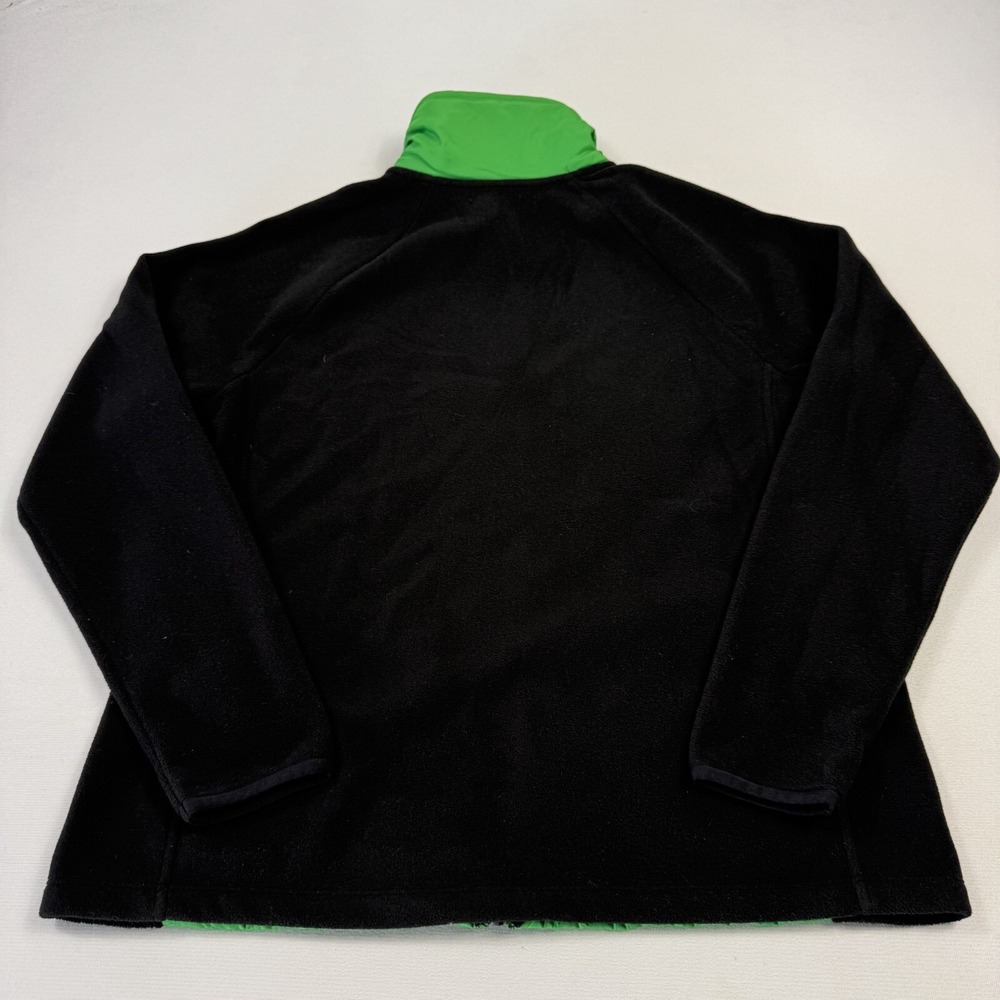 Lauren Ralph Laure Quilted Fleece Sweater Jacket Full Zip Green Black Women's XL - Picture 9 of 10